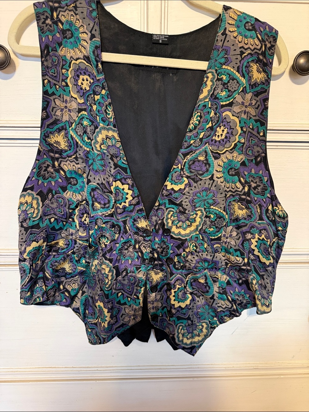 Vintage  Rafferty Bohemian Floral Patterned Vest
